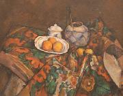 Still Life with Ginger Jar, Sugar Bowl, and Oranges Paul Cezanne